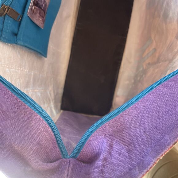 Vtg Laurel Burch Colorful Horses Mares EXTRA LARGE Shoulder Tote Beach Bag - Picture 14 of 16